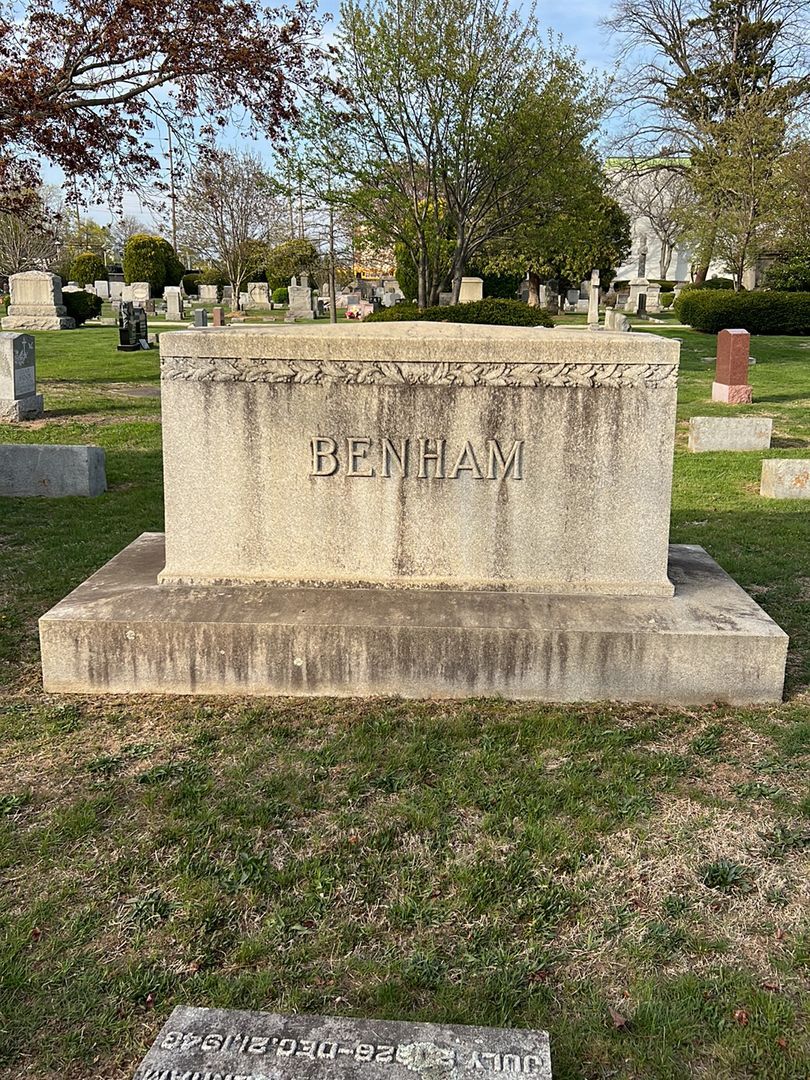 James Tyler Benham Junior's grave. Photo 1